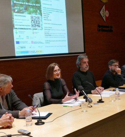 Una de les taules de debat del Fòrum Verge Extra celebrat a la Granadella el passat 8 de març. FOTO: Fòrum Verge Extra